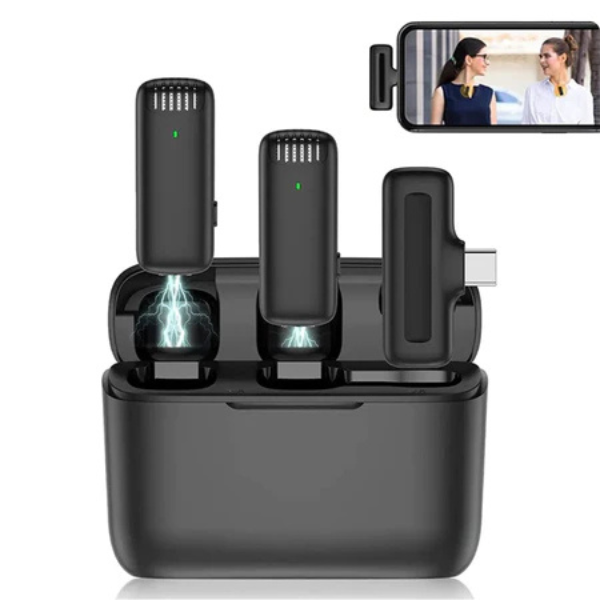 SoundMax Dual - Microfone Sem Fio Lapela Ulanzi J12 para Gravações e Lives