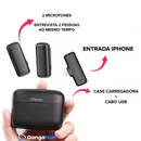SoundMax Dual - Microfone Sem Fio Lapela Ulanzi J12 para Gravações e Lives