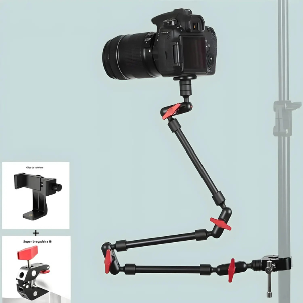 ProArm Flex - Braço Articulado Universal para Smartphones, GoPro e Câmeras DSLR