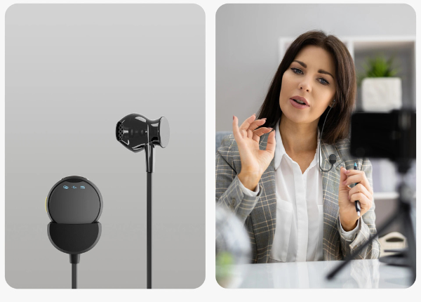 ProMic X - Microfone de Lapela Tecnologia 2.4G para iPhone e Android com Cancelamento de Ruído