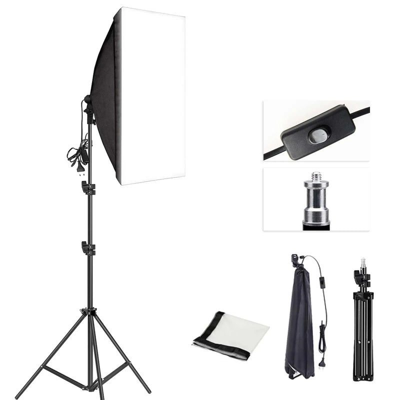 ProLight Studio - Softbox de Iluminação Profissional com Tripé