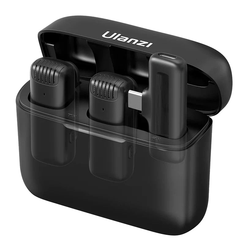 SoundMax Dual - Microfone Sem Fio Lapela Ulanzi J12 para Gravações e Lives