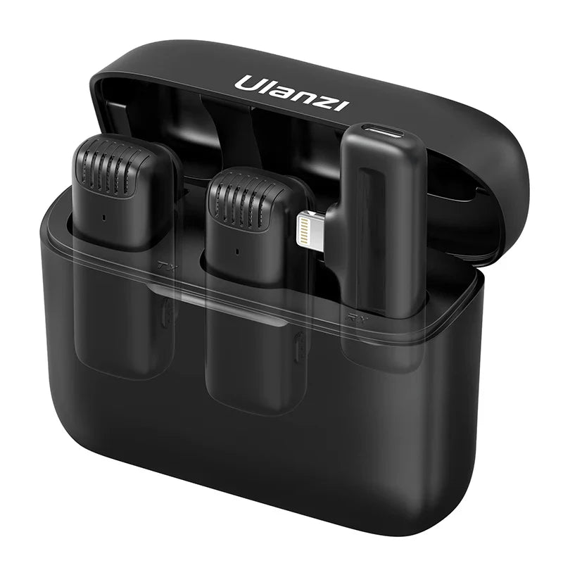 SoundMax Dual - Microfone Sem Fio Lapela Ulanzi J12 para Gravações e Lives