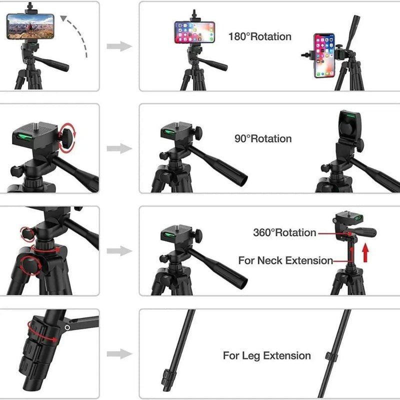 Tripé Octo 360 para teleprompter 1,30CM - Com Controle Bluetooth SUPER OFERTA