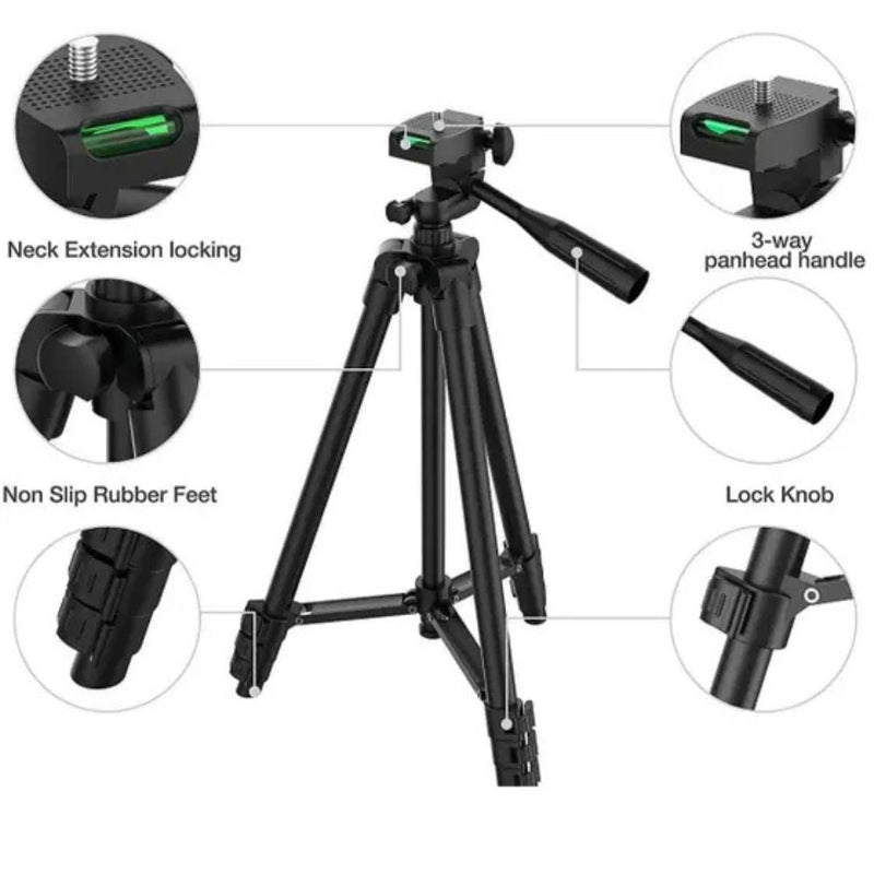 Tripé Octo 360 para teleprompter 1,30CM - Com Controle Bluetooth SUPER OFERTA