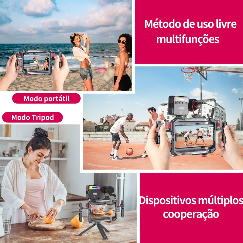 Ulanzi Lino Pro Cage - Gaiola Universal para Gravação e Conteúdo
